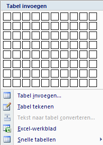 26. Tabel invoegen 26.