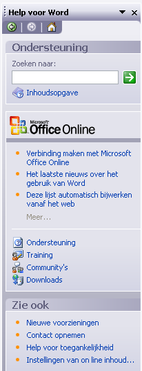 30. Help Als je niet weet hoe iets moet kun je bij de help van Word opzoeken hoe je het moet doen. Word heeft een goede help-functie.