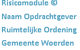 Figuur 3: Risicomodule Woerden Centraal in de systematiek van de Risicomodule staat de formule: RISICO = KANS maal EFFECT.