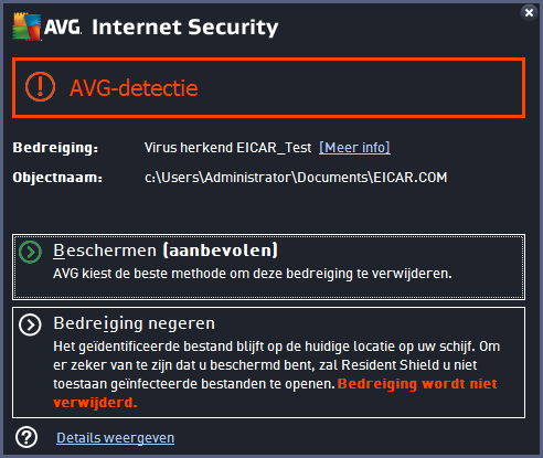 Hoog / Gemiddeld - deze kolommen bevatten informatie over het verwijderde/totale aantal infecties van hoog en gemiddeld niveau Info - informatie over het scanverloop en -resultaat (doorgaans bij