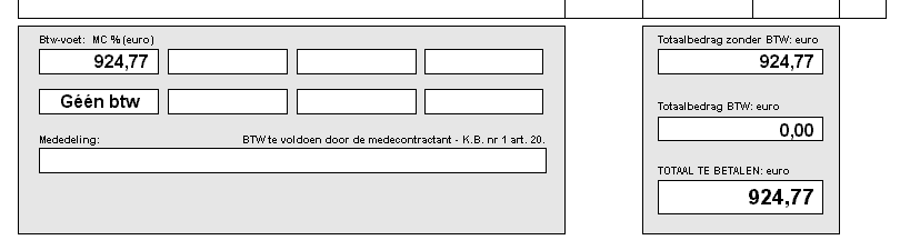 Deel 2c: Hoofdstuk 1 Praktijkoefeningen Aankoopdagboek OEFENING AANKOOPBOEK 10: In uw winkel heeft u 1 bijkomende radiator laten plaatsen in het kantoortje van uw winkel, waarin u uw administratie