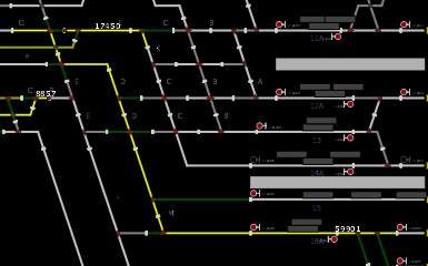 Afbeelding 14: situatie om 16:06:43 Trein 17450 Trein 59901 Trein 59901 is