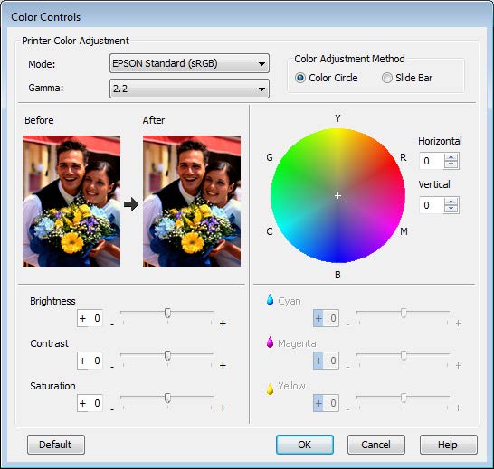 Varianten afdrukken Besturingssysteem Windows XP (anders dan hierboven) Instellingen voor kleurenbeheer No Color Management (Geen kleurenbeheer) Stel in andere toepassingen No Color Management (Geen