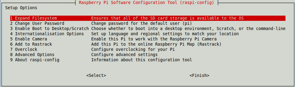 Het besturingssysteem RASPBIAN.