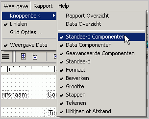 129 De standaard componenten; labels, frames voor logo's of vaste memoblokken.