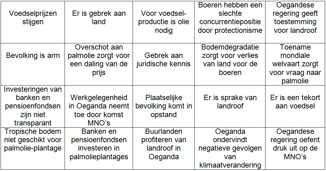 Bijlage 1: oorzaken en