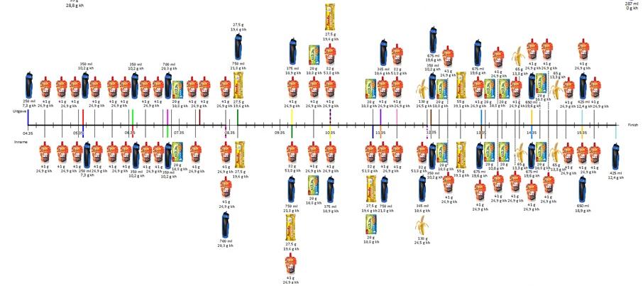 Dutch Sports Nutrition and Supplement Study (#DSSS) Observation: Individual time line of food and fluid intake Floris.