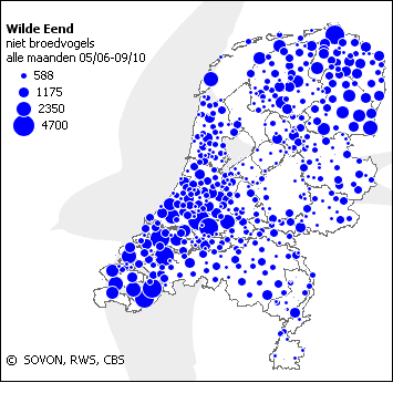 Staat van instandhouding De landelijk staat van instandhouding voor de wilde eend is gunstig (Ministerie van LNV, 2009).