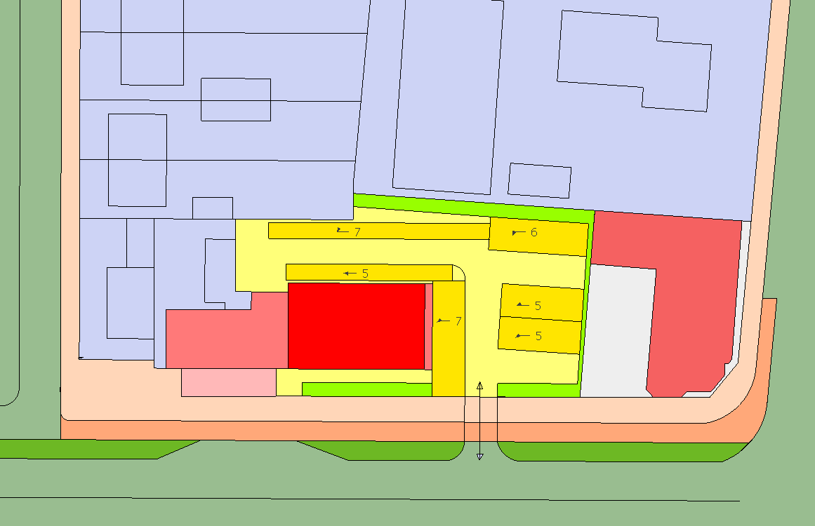 9 Schematische inrichting van het Erf 5.6.2 Benodigd aantal parkeerplaatsen na fase 1 Fase 1 betreft : nieuwbouw gereed, hoofdgebouw nog niet gerenoveerd.