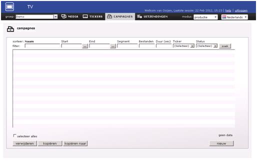 4.3. TV2Connect Optimale informatievoorziening worden gedraaid, kan er live tv worden uitgezonden, maar kunnen de presentaties ook aan databases worden gekoppeld zodat direct de laatste informatie,