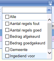 geconstateerd, wordt er een foutmelding bij de regel gezet. Zodra de controle voltooid is, komt het resultaat van de controle in het overzicht te staan.