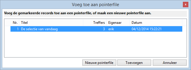 Adlib Gebruikersgids Zoekmethoden pointerfiles bijwerken en opnieuw opslaan wanneer ú dat wilt, zelfs bij een leeg zoekresultaat. En de zoekopdracht blijft behouden.