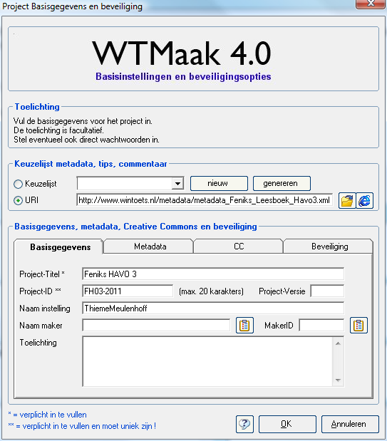 WinTets Tetsen mzetten - Uitgeverij De Rde Planeet 2012 [3] Metadata aanbrengen Dit tabblad vrmt het hart van WTMaak. De metadata maken het mgelijk een itembank p te buwen en selecties daarp te maken.