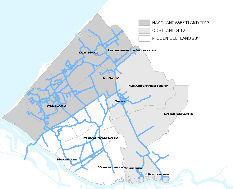 Figuur 1: deelgebieden van de driejarige monitoringcyclus 2.