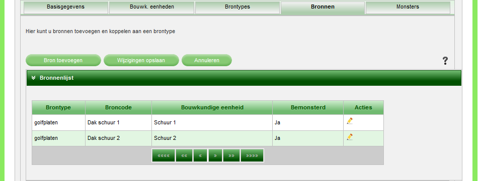 Klik op de knop Asbestsysteem op te slaan.