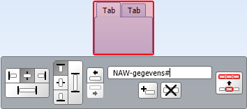 In dit scherm ziet u welke elementen die toegevoegd kunnen worden. Als u uit een bestaande lay-out elementen verwijdert, worden deze automatisch aan deze lijst toegevoegd.