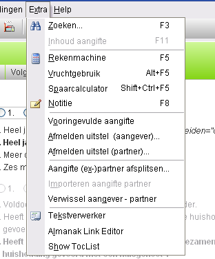 Overige mogelijkheden in BasWin2015 Overige mogelijkheden in BasWin2015 Controle De menu-optie Controle geeft toegang tot enkele schermen die u kunt raadplegen voordat u de aangifte verzendt, zoals