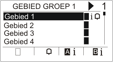 Weergave van meerdere gebieden Een alarm wissen 7 2. Druk op de betreffende softwaretoets om de toestand te wijzigen. 7.2 Een alarm wissen Als er een alarm is, wordt het alarm na aanmelding weergegeven.