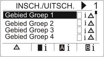 7 Weergave van meerdere gebieden Een storing herstellen Er zijn twee alarmpictogrammen mogelijk:!! Alarm kan niet worden gewist.