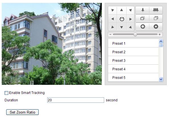 7 Slimme tracking configureren Doel: Nadat u deze functie hebt geconfigureerd, kunt u bewegende objecten automatisch volgen met de speed dome. 1.