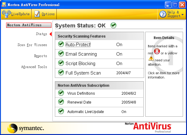 21 Norton AntiVirus Norton AntiVirus is een antivirusprogramma dat besmette bestanden zoekt en repareert, waardoor uw computergegevens worden beschermd tegen virussen en veilig zijn.