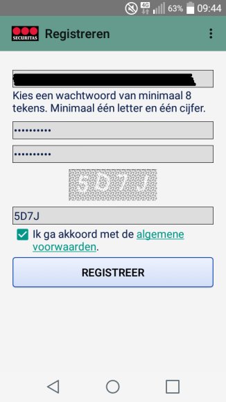 1. Registratie Na het downloaden dient eerst het registratieproces doorlopen te worden. Dit proces bestaat uit 7 stappen. 1. Klik op Registreer nieuwe gebruiker (voor zowel ios als ): 2.