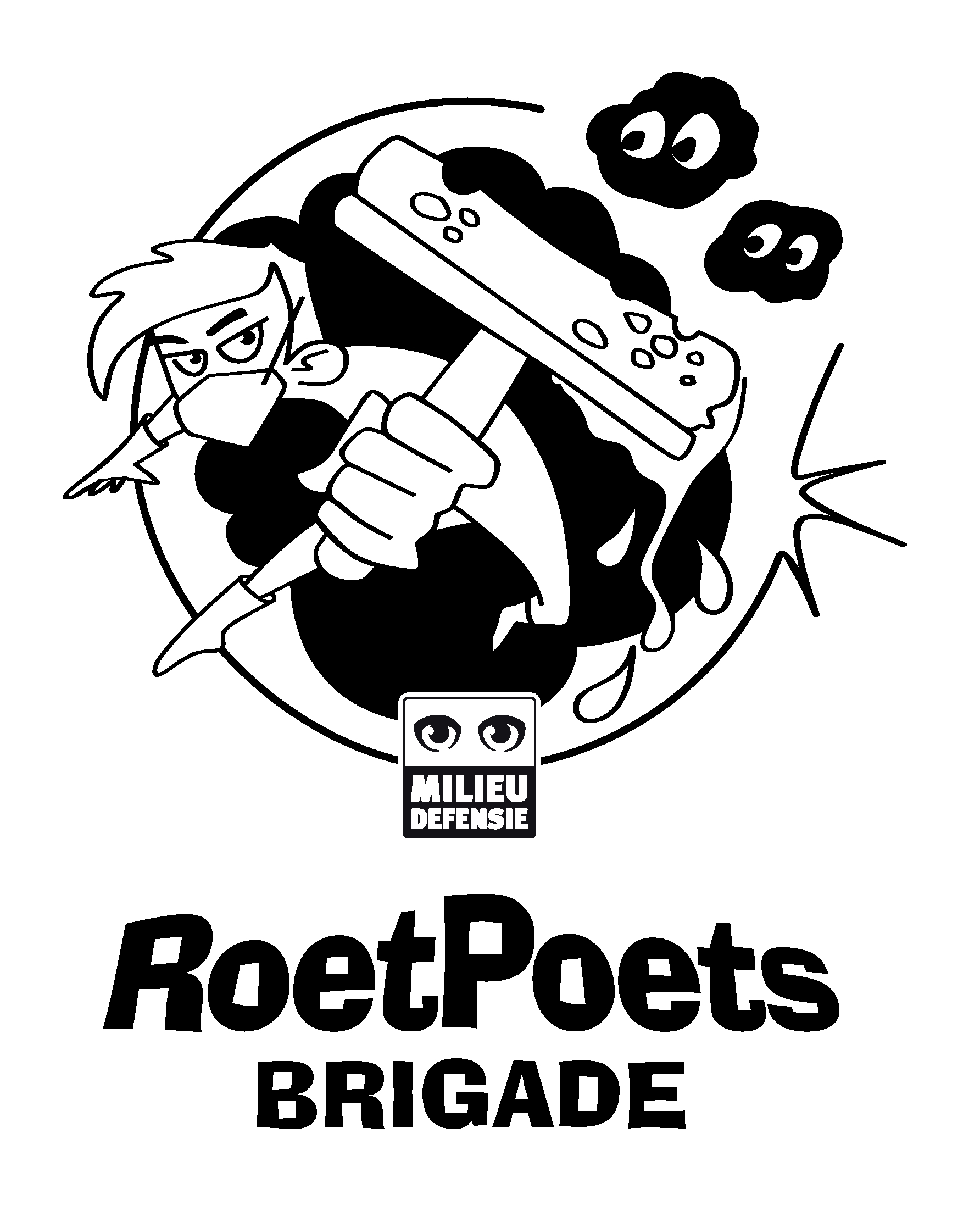 De roetpoets-brigade rukte maart 2007 uit langs vieze stadswegen door heel Nederland.