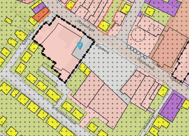 Afbeelding 2: Voorontwerp bestemmingsplan Centrum Chaam fase 2 Vanwege de huidige stand van zaken met betrekking tot het centrumplan is het wenselijk om de gronden die in het vigerende