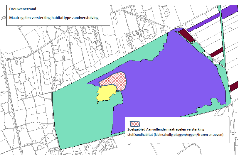 Deze strategie zal worden toegepast op plekken met een dichte grasmat en een oerlaag die meer dan 40 cm diep ligt. 2.