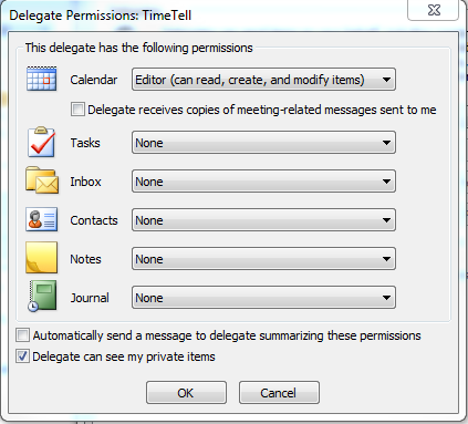 Outlook 2007 (door gebruiker; Engels voorbeeld) Ga naar menu Tools Options Delegates Kies Add en voeg de