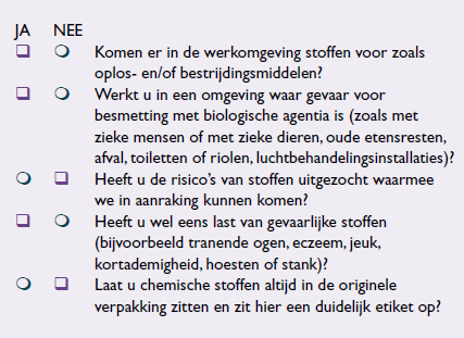 Werk niet langer dan zes uur per dag aan een beeldscherm; Wissel het werk af en neem regelmatig korte pauzes; Zorg voor goed afgesteld meubilair; Voorkom tillen.