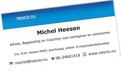 Even voorstellen, Michel Heesen A&O-er/AD-er/psycholoog @
