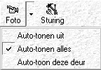 Auto tonen alles : Toont elke plattegrond en/of foto automatisch bij een transactie Dit alleen indien een transactie in het