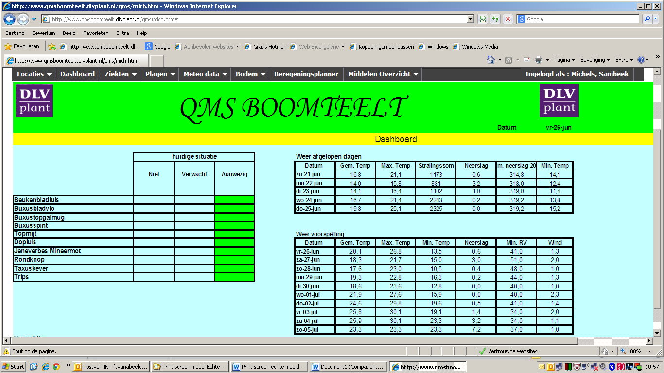 Plantweerbaarheid t.b.v.