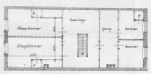 6 8 8 5 6 7 7 4 3 14. Tweede verdieping bestaande toestand (links) en nieuwe toestand (rechts) 1958 In 1958 wordt de tweede verdieping enigszins aangepast.