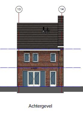 Tekening 16 woningen op het