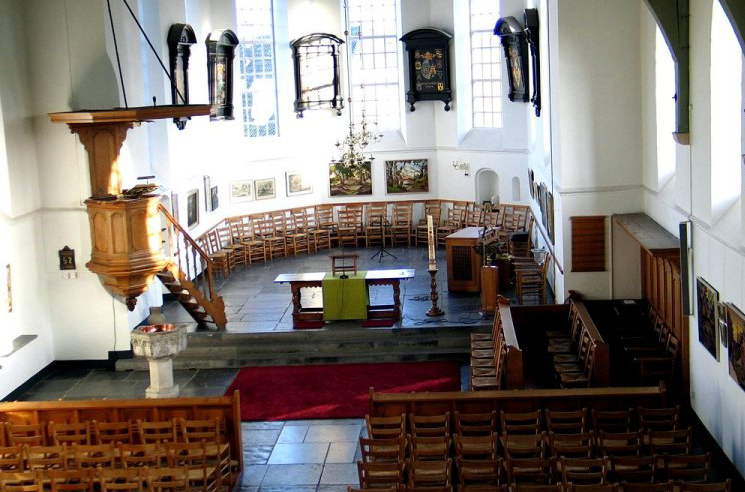 Interieur Oude Kerk Soest Onderstaande onderdelen van het vorige orgel van Witte zijn opnieuw gebruikt.
