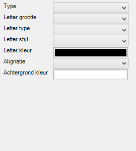 4.12 Layouts 49 Figuur 4.30: Prijspaneel kenmerken Breedte beschrijving Breedte van de eerste kolom van het prijspaneel.