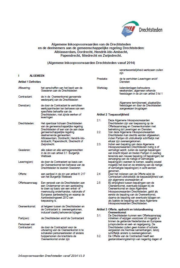BIJLAGE 3 ALGEMENE INKOOPVOORWAARDEN