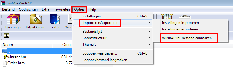 126 WinRAR 5.31nl Merk op dat de optie in het contextmenu nog steeds de mapnaam laat zien gebaseerd op de archiefnaam, zelfs als deze uit het pad zal worden gehaald bij het uitpakken.