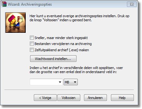 WinRAR interface 43 Standaard stelt WinRAR voor om deze te maken in de map die is opgegeven als "standaardmap voor uitgepakte bestanden" in de instellingen van WinRAR of op het bureaublad indien deze