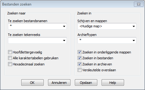 54 WinRAR 5.31nl 4.4.16 Bestanden zoeken Deze opdracht is beschikbaar in bestandsbeheer- en archiefbeheerstand.