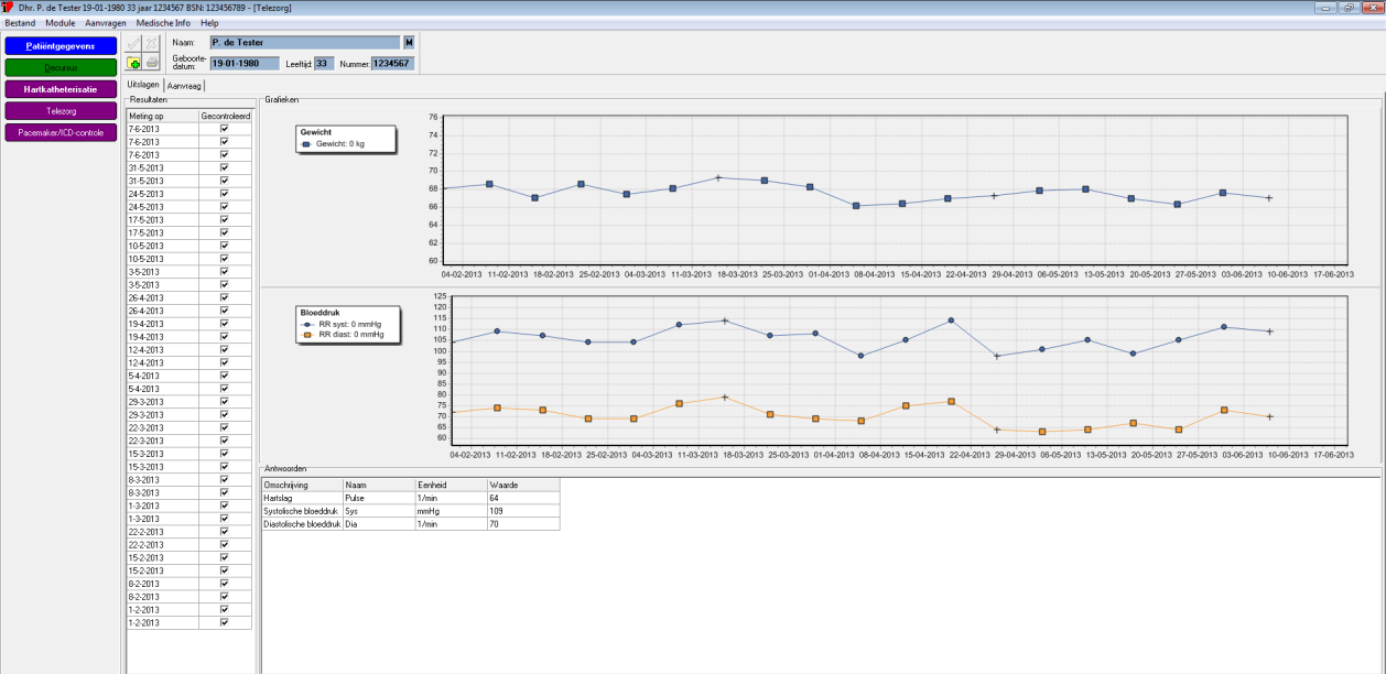 2.6 Screenshots van een in het EPD geïntegreerde telemonitoring oplossing Figuur