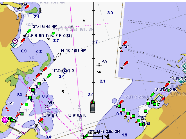 Weergave van kaarten en 3D-kaarten Het zoomdetail van de kaart wijzigen U kunt voor de navigatiekaart en de viskaart instellen hoe gedetailleerd die kaarten op verschillende zoomniveaus moeten worden