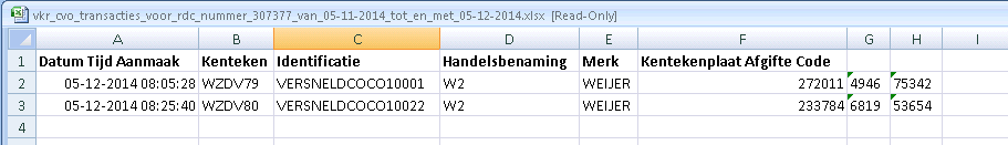 In het overzicht Raadplegen, kunt u op verschillende manieren het resultaat bekijken. Namelijk downloaden naar Excel, of per gedane aanvraag in een pdf-document.