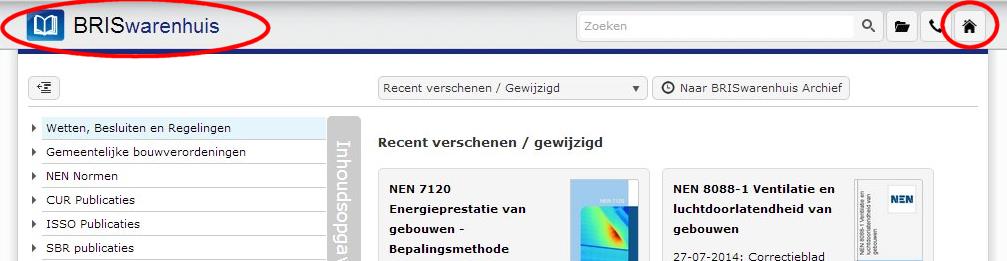 Recent bekeken documenten Vanuit de startpagina van BRISwarenhuis kunt u een overzicht verkrijgen van de documenten die onlangs bekeken zijn.