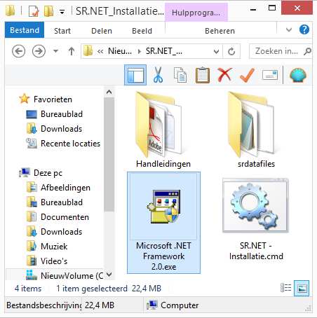 SR.NET - installatieprocedure 3.1 Microsoft.