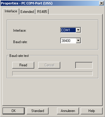 2.2. Instellen van de communicatie interface De instellingen van de communicatie interface zitten in het pull down menu OPTIONS Set PG/PC interface zoals onderstaand is weergegeven.