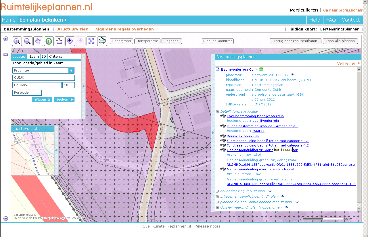 Bestemmingsplangegevens Functieaanduiding bedrijf tot en