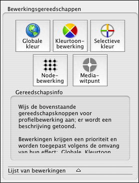 FIERY PROFILE EDITOR 56 Wijzigingen die u aanbrengt, worden toegevoegd aan de bewerkingslijst in de volgorde waarin ze worden toegepast. De volgorde is belangrijk.